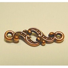 20mm TierraCast Minuet Link Charm - Antique Copper - Pack of 2  