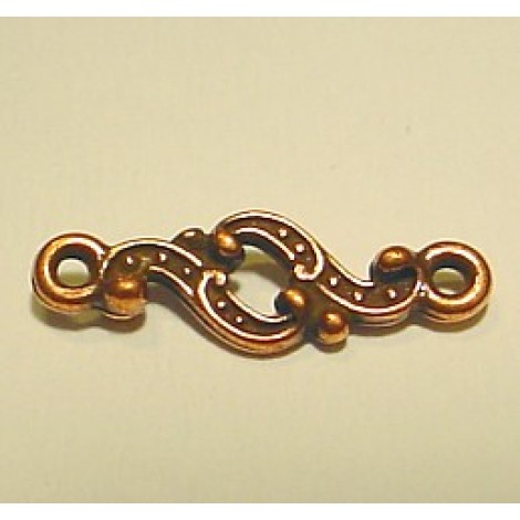 20mm TierraCast Minuet Link Charm - Antique Copper 