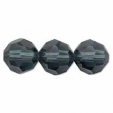 6mm Montana Swarovski Crystal Round Beads - Pack of 2