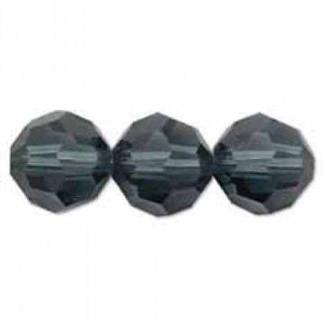 6mm Montana Swarovski Crystal Round Beads