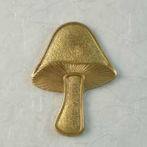 38mm Large Mushroom Raw Brass Component - Each 38mm Large Mushroom Raw Brass Component - Each