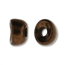 5x10mm Cz Nano Beads - Jet Dark Bronze - Pack of 25