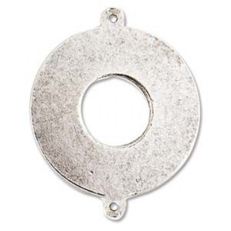 32mm Nunn Design Ant Silver Grand Circle Toggle Flat Tag