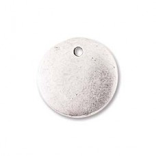 13mm Nunn Design Mini Circle Tags - Antique Silver