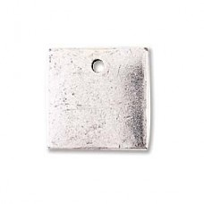Nunn Design 1/2" Square Small Flat Tag - Ant Silver