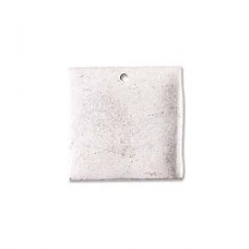 23mm Nunn Design Ant Silver Small Square Flat Tag w/hole - Each