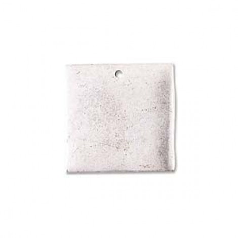 23mm Nunn Design Ant Silver Small Square Flat Tag w/hol