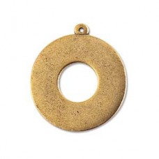 31mm Nunn Design Ant Gold Flat Tag Grande Round Toggle 1-Loop - each