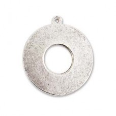 31mm Nunn Design Silver Flat Tag Grande Round Toggle 1-Loop - each