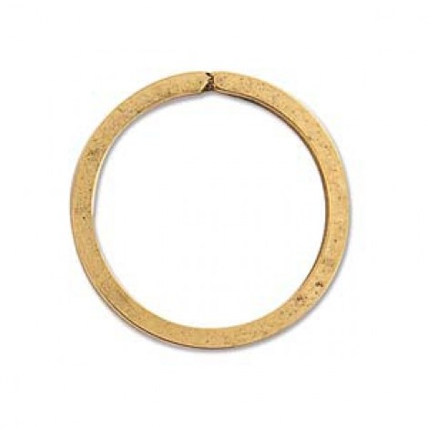Nunn Design 33mm Antique 24K Gold Pl Split Ring Keyrings