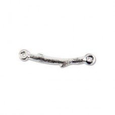 32mm Nunn Design Twig Connector Bar - Bright Silver - Pack of 2