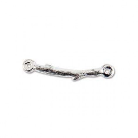 32mm Nunn Design Twig Connector Bar - Bright Silver - Pack of 2 32mm Nunn Design Twig Connector Bar - Bright Silver - Pack of 2