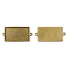 42x24mm Ant Gold Nunn Design Grande Rectangle Pendant - Each