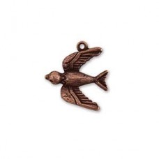 20x23mm Nunn Design Bird Charm - Ant Copper - Each