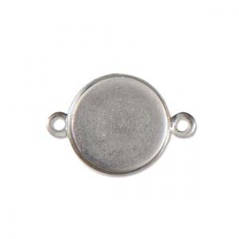 12mm Ant Silver Nunn Design Stamped Circle Link
