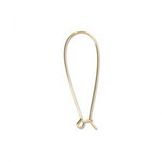 45mm Nunn Design Ex-Large Antique 22K Gold Plated Kidney Earwires - Per Pair