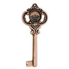 31x76mm Nunn Design Antique Copper Key w/Bezel