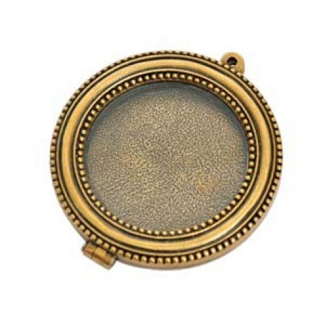 31mm Nunn Design Ant Gold Beaded Locket
