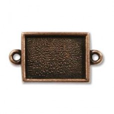 10x15mm Nunn Mini Rectangle Bezel Pendant - Ant Copper - Pack of 2