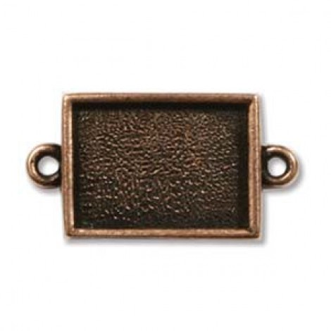 10x15mm Nunn Mini Rectangle Bezel Pendant -Ant Copper