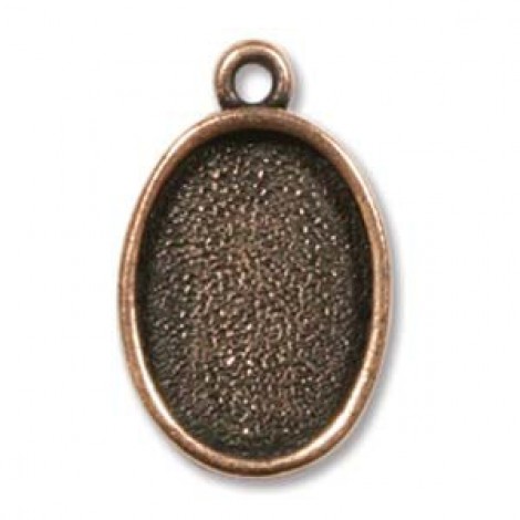 14.3x10.1mm ID Nunn Design Mini Oval Bezel - Ant Copper