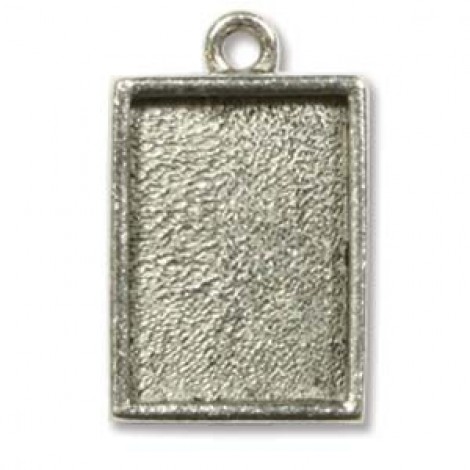 14.3x10.1mm ID Nunn Mini Rectangle Bezel - Ant Silver