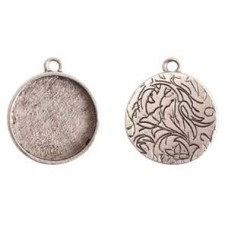 20.8mm (ID) Nunn Round Bezel Drop - Ant Silver - Each