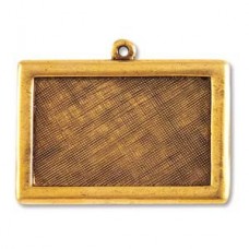 37x25mm Nunn Design Rect Bezel Frame - Ant Gold - Each