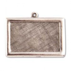 37x25mm Nunn Design Rect Bezel Frame - Ant Silver - Each