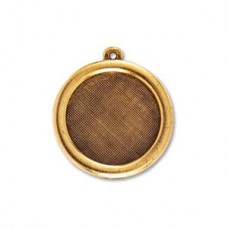 26mm Antique Gold Nunn Design Bezel Pendant