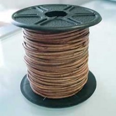 2mm Indian Round Leather Cord - Dyed Antique Light Brown