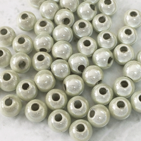 6mm Japanese White Miracle Beads - Pack of 10