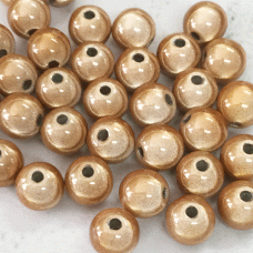 8mm Caramel Japanese Miracle Beads - Pack of 10