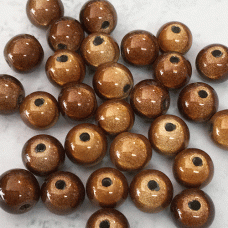 8mm Japanese Light Bronze Miracle Beads - Pack of 10