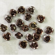 7mm Aluminium Rose Beads - Bronze