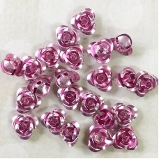10mm Aluminium Roses - Pink