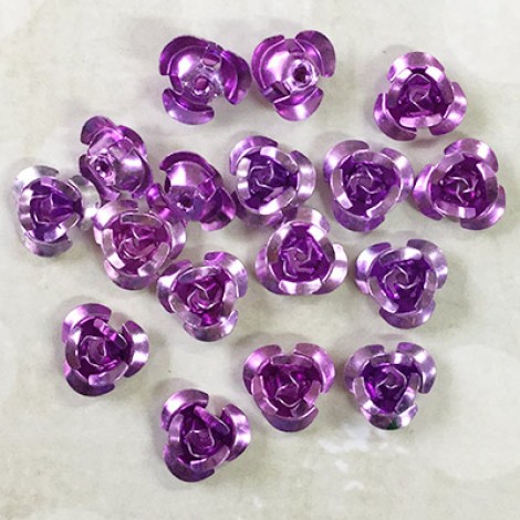 10mm Aluminium Roses - Purple