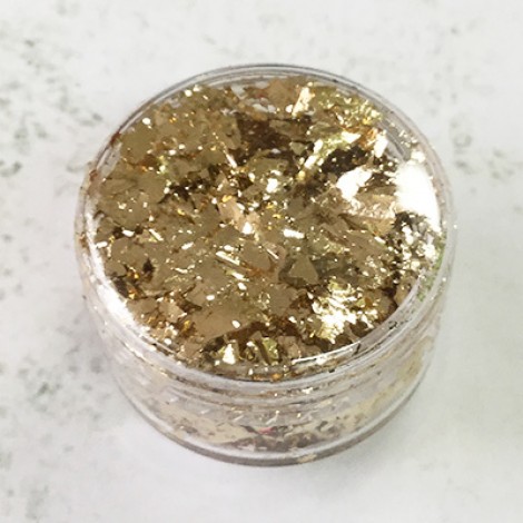Fine Bright Gold Metallic Foil Flakes