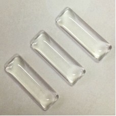 10x30mm Rectangle Clear Filleted Corner Glass Cabochons