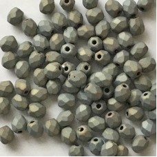 4mm Czech Firepolish Beads - Jet Matted Brown Iris  - Pack of 50