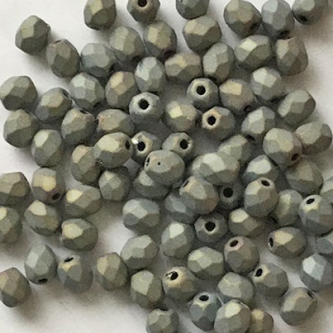 4mm Czech Firepolish Beads - Jet Matted Brown Iris - Pack of 50 4mm Czech Firepolish Beads - Jet Matted Brown Iris - Pack of 50