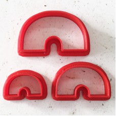 Set of 3 - Rainbow Style 2 - Polymer Clay Cutters 