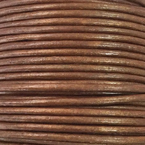 1.4-1.6mm Copper Coated Indian Leather Round Cord