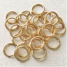 10mm 18ga Gold Plated Nickel Free Open Round Jumprings