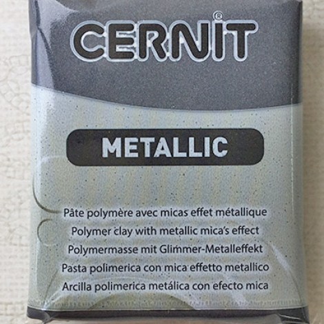 Cernit Polymer Clay - Metallic - Hematite - 56gm