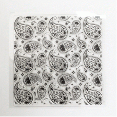 15x15cm Flexible Silicone Polymer Clay Texture Sheet -  Paisley
