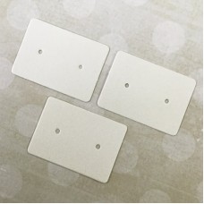 2.5x3.5cm Kraft Paper Ear Stud Cards - Light Cream Pearl