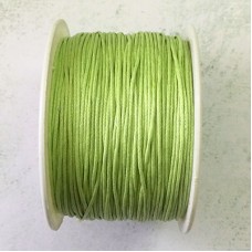 1mm Braided Lightly Polished Cotton Cord - 100m spool - Lime