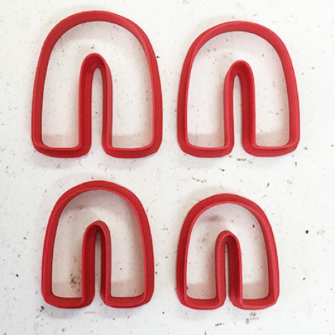 Set of 4 - Arch Shaped Polymer Clay Cutters 