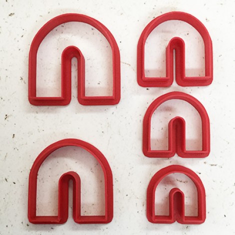 Set of 5 - U Shaped Polymer Clay Cutters 